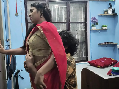 saree white-hot mallu half